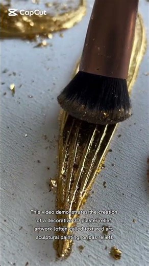 creation of a decorative 3D plaster relief artwork