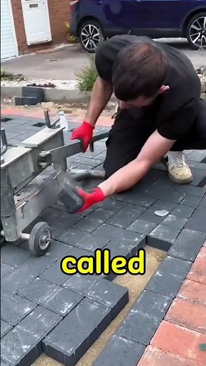 Precise Block Paving Installation with Manual Brick Splitter