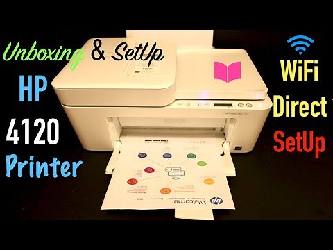 HP DeskJet Plus 4120 Printer, Unbox, SetUp, Wifi direct Setup, Wireless Scanning !!