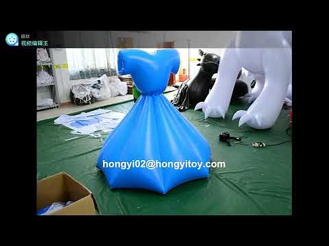 Custom blue inflatable dress for party，can be custom