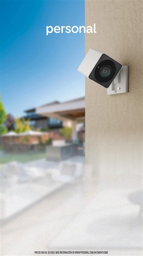 Comprá tu Cámara WiFi Fija Personal Smarthome. Conectate con lo que más te importa, estés donde estés y tené todo el control desde tu celular. ✅ Almacenamiento en la nube ✅ Visión nocturna ✅ Audio y video en tiempo real ✅ Notificaciones de movimiento y sonido | Personal Argentina