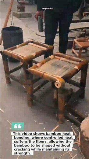Traditional Bamboo Heat Bending #BambooCraft #Woodworking #DIY