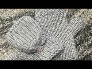 Flip Top Convertible mittens Tutorial Part 1 - 48 needle circular knitting machine