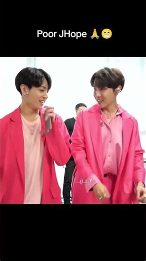 When poor Jhope is too close to JK 😁💜 #bts