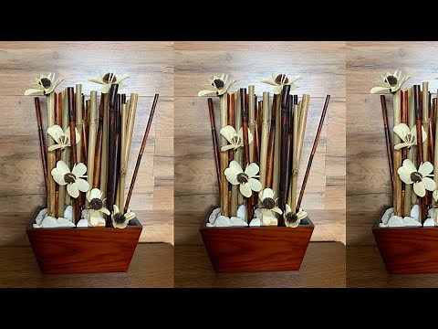 haz un bonito arreglo con Bambú/DIY/Sharis Diaz