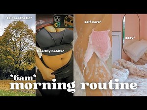 6am *productive* fall morning routine🍂☕️cozy, relaxing autumn with healthy habits