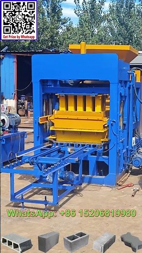 qt4 18 automatic cement concrete brick molding machine for 6 inch solid blocks #blockmachine