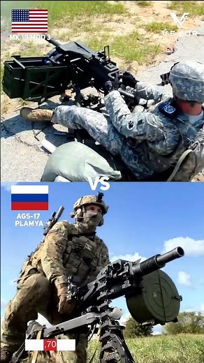 Which Grenade Launcher Has More Stopping Power? 💥 #military #weapons #ags17