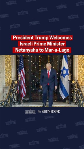 The White House on Instagram: "President Trump welcomes Israeli Prime Minister Netanyahu to Mar-a-Lago for a bilateral meeting 🇺🇸🇮🇱"