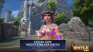 Try as you might, there's no resisting Nightstalker Neith! Get this seductress NOW in SMITE 1 and 2 (when available) by picking up the SMITE 2 Deluxe or Ultimate Founder's Edition! | Smite