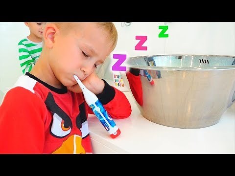 Thói quen buổi sáng của Vlad và Nikita với mẹ buồn ngủ