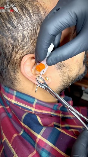63 reactions · 6 comments | Ear piercing… By: Creative ink tattoo studio… Sterilized | Allergy Free | Safe #nosepiercing #septum #painless #creativeink | Shayan Das | Facebook