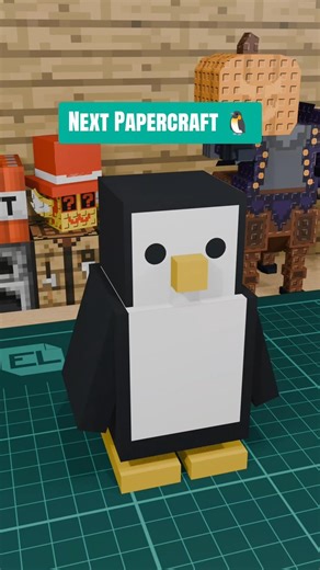 Penguin paper craft design from Knockout game on Roblox. #papercraft #roblox #knockout #diy #figures