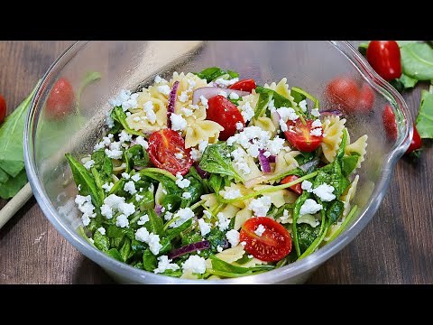 FRESH SPINACH AND FETA PASTA SALAD RECIPE
