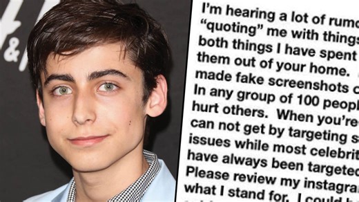 Aidan Gallagher responds after "fake screenshots" and rumours circulate on social media