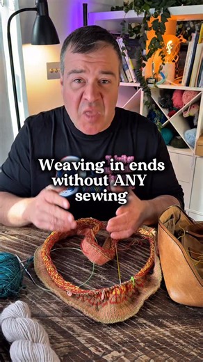 I don’t weave in ends anymore thanks to the most amazing hack by Stephen West. Super useful to weave in any extra tail from casting on too. Do you know this one? #knitting #knittersofinstagram #knittingtutorial #handknit | Cleevelyknits