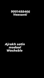 4.6K views · 16 reactions | Satin modaal ajrakh saree Washeble saree.. #everyonefollowers #pure #search #exploremore #modaal #satin #ajrakh #saree #stylish #jaipur #VAASANTI #resham #Gupta 9001488466 #smartchoices @topfans | Vaasanti | Facebook