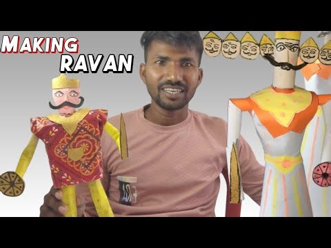 How to make RAVAN with CARDBOARD 🔥 हमने बनाया छोटा रावण कार्डबोर्ड से 🔥 Homemade RAVAN making 2025