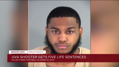 Shooter who killed 3 UVA football players gets 5 life sentences plus 8 years