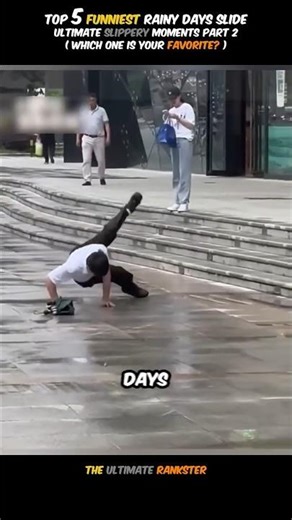 TOP 5 FUNNIEST Rainy Days SLIDE | Ultimate Slippery Moments #shorts