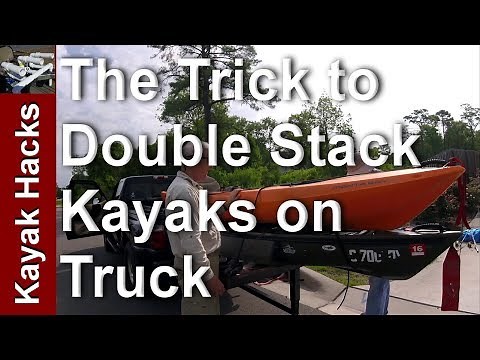 How to Carry Two Kayaks on Pickup Truck - Cheapest Way!