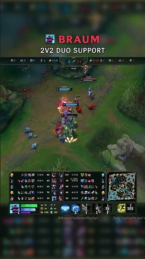 Braum + Kai'Sa 2v2 DUO SUPPORT | KR Master Patch 26.17 #shorts