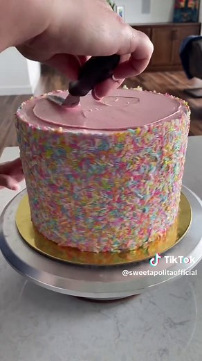 Pink Sprinkle Party Cake Ideas | Sweetapolita Sprinkles