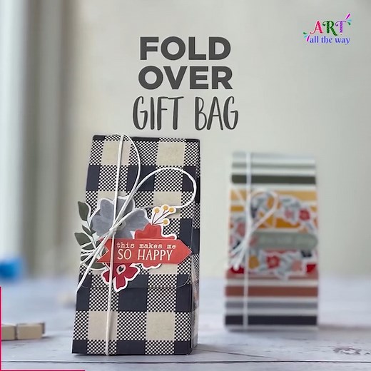 6.4K views · 13 reactions | Pretty. Simple. Handmade. ✨ This Fold-Over Gift Bag is perfect for chocolates, notes, or small surprises! Crafting happiness, one fold at a time. #FoldOverGiftBag #PaperCraftIdea #DIYGiftBag #CraftProject #ArtChannel #CreativeCrafts #PaperDIY #HandmadeGifts #EasyCraftIdeas #CraftCommunity #ArtInspirationDaily #PaperCraftLovers #CraftyHands #DIYPackaging #GiftBagDesign #ArtPost #FBArtCommunity #CraftTutorial | Art All The Way | Facebook