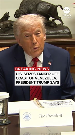 The U.S. has seized a tanker off the coast of Venezuela, President Donald Trump announced on Wednesday, amid escalating tensions between the administration and the South American nation. | ABC7 News