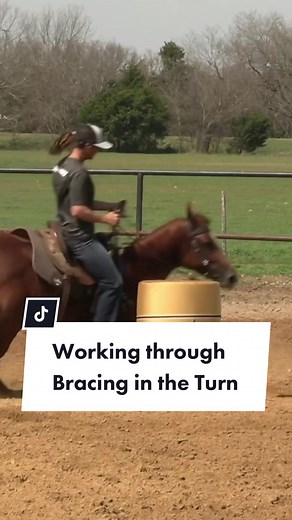 Jolene talks through a horse bracing on one side and working that side... | TikTok