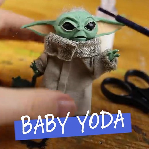 5.1M views · 36K reactions | Created BABY YODA With Clay and Fabric *TUTORIAL*  | ClayClaim | Facebook