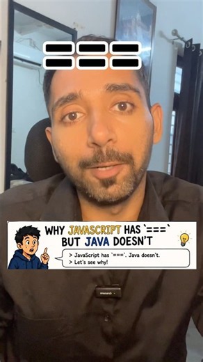 === in Javascript | Java does not have === operator # #javaprogramming #javascripttutorial