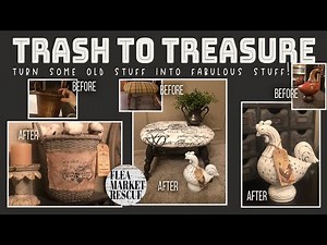 TRASH TO TREASURE THRIFT STORE DIY HOME DECOR FLIP- THRIFT STORE HOME DECOR MAKEOVER