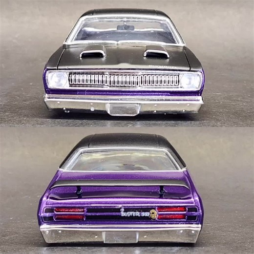 AMT #1971 #Plymouth #Duster slot car body painted with @Tropical Glitz custom mixed paint.