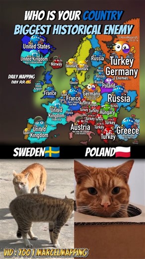 Who Is Your Country Biggest Historical Enemy⚔️ #mapping #map #shorts #popular #fyp