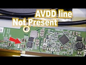 AVDD is not present. LCD panel repair.