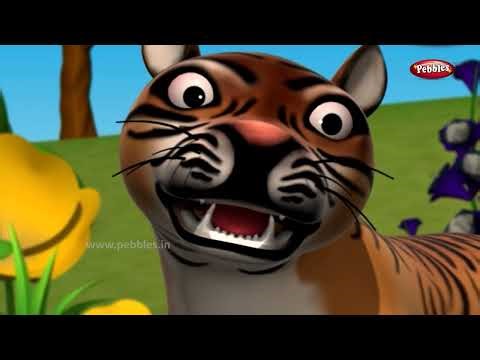 Animal Rhymes in Gujarati | બાળકોના ગીતો | Animal Songs for Children | Pebbles Gujarati