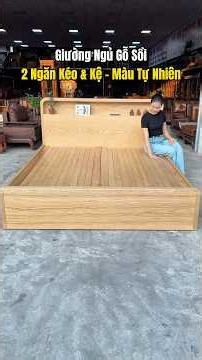Latest version - Natural Oak Wood Bed with headboard and 2 drawers #bed