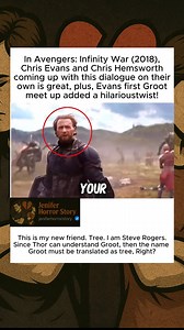 In Avengers: Infinity War (2018), Chris Evans and Chris Hemsworth coming up with this dialogue | Jenifer Horror Story