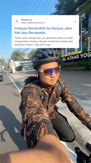 sesuai arahan, ke kampus pakai sepeda mahasiswa otw jadi atlet semua