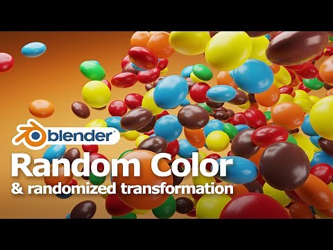 How to make Random Color Shader and Randomize Transform in Blender