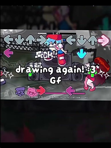 Drawing gf in Friday night funkin :3 #fridaynightfunkinmod