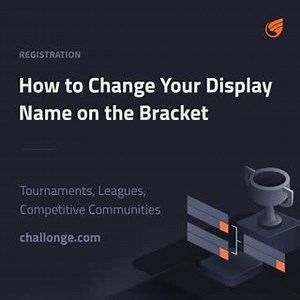 Changing your Display Name on a bracket not only adds character, it also helps organizers confirm your identity and makes matchmaking easier for everyone! 🤝 Just follow these steps: kb.challonge.com/en/article/how-to-change-your-display-name-on-the-bracket-3zqgu0/ | Challonge