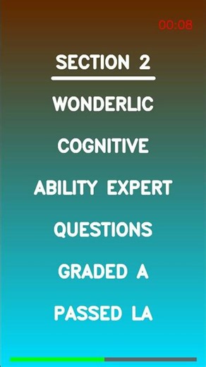 Wonderlic Cognitive Ability Expert Questions Graded A Passed La Latest