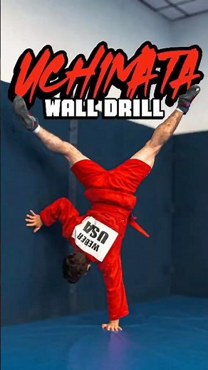 Solo training Wall drill for explosive Uchimata throws #judo #sambo #technique