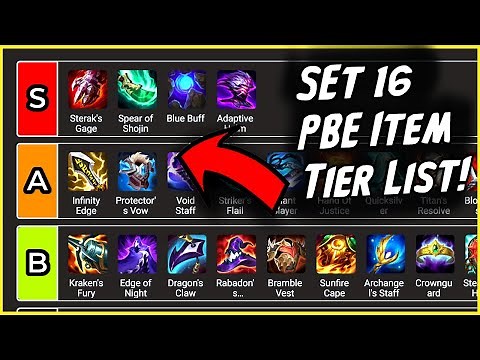 PBE Item Tier List!!! Item Slams & Predictions for TFT SET 16