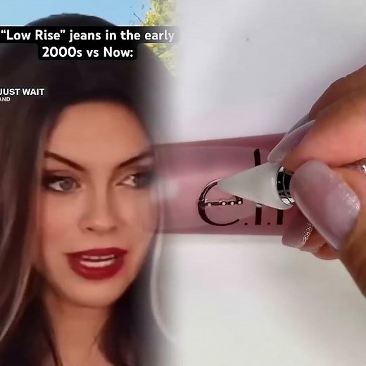 Then & Now “Low Rise” Jeans in the #early2000s vs. today! #nostalgia #millennials #genz