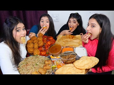 Chole Bhature, Kurkure Momos, Chilli Momos, Spring Roll, Noodles and Dosa 5 Minutes Eating Challenge