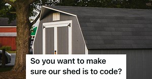 Nosy Neighbor Tried To Report Her Neighbor’s Backyard Shed, So They Built One Twice As Big And Reported Her For An Illegal Fire Pit