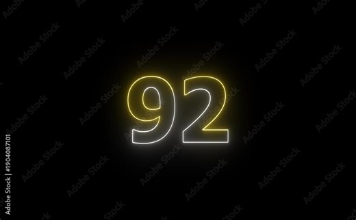 Neon one Minute Digital Timer. 1 Minute Digital Negative Countdown. seconds on black background 60 second countdown timer. 1 minute countdown from 60 seconds to 0 seconds.